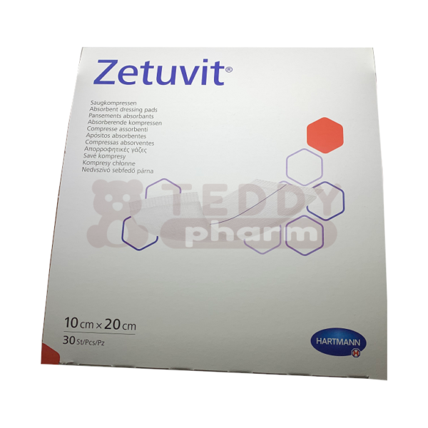 ZETUVIT Saugkompresse Unsteril 10 x 20 cm 30 Stk.