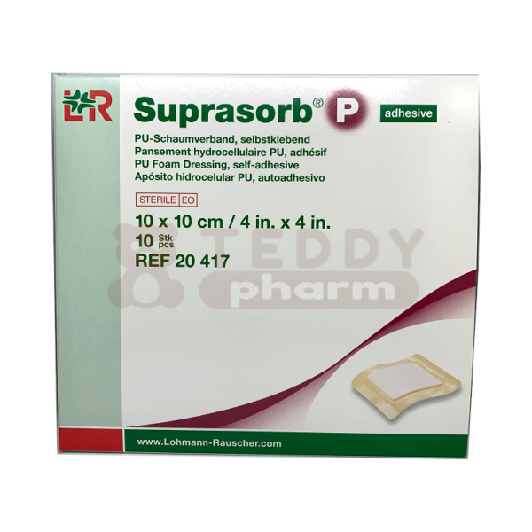 SUPRASORB P PU-Schaumverband Klebend Steril 10 x 10 cm 10Stk.