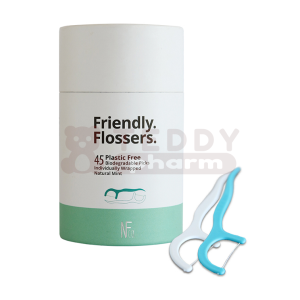 NATURAL FAMILY CO. Friendly Flossers Zahnseide 45 Stk