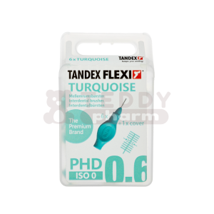 TANDEX Flexi Interdentalbürsten PHD 0.6 ISO 0 Turquoise 6 St