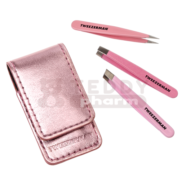 TWEEZERMAN Micro Mini Pinzetten Set, Pink