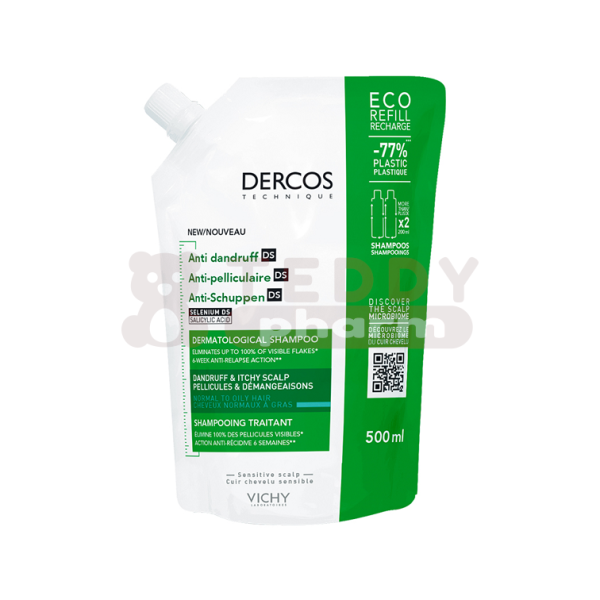 VICHY Dercos Anti-Schuppen Shampoo für fettige Kopfhaut 500 ml