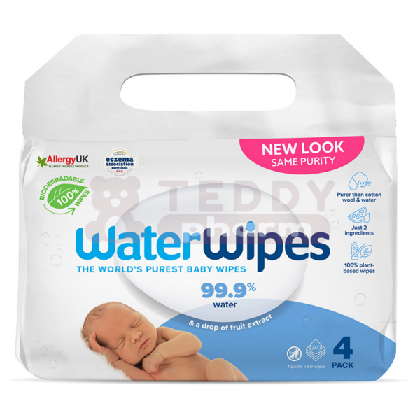 WaterWipes Baby Feuchttücher 4 x 60 St