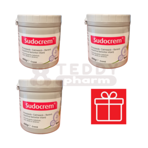 SUDOCREM Antiseptische Heilungs Creme 3 x 400 g + Geschenk