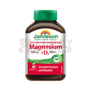 JAMIESON Magnesium 500 mg & Vitamin D3 500 IU 60 Tbl