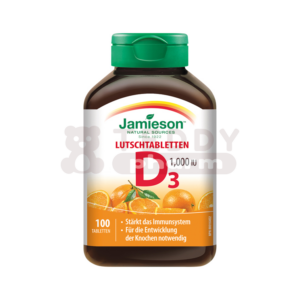 JAMIESON Vitamin D3 1000 IU Orange 100 Tbla
