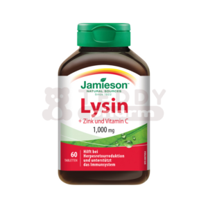 JAMIESON Lysin 1 000 mg mit Zink und Vitamin C 60 Tbl