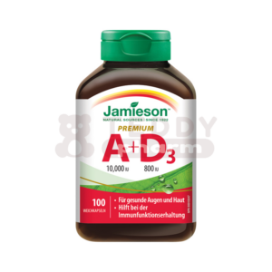 JAMIESON Vitamin A & D3 10 000 IU/800 IU Premium 100 Kps