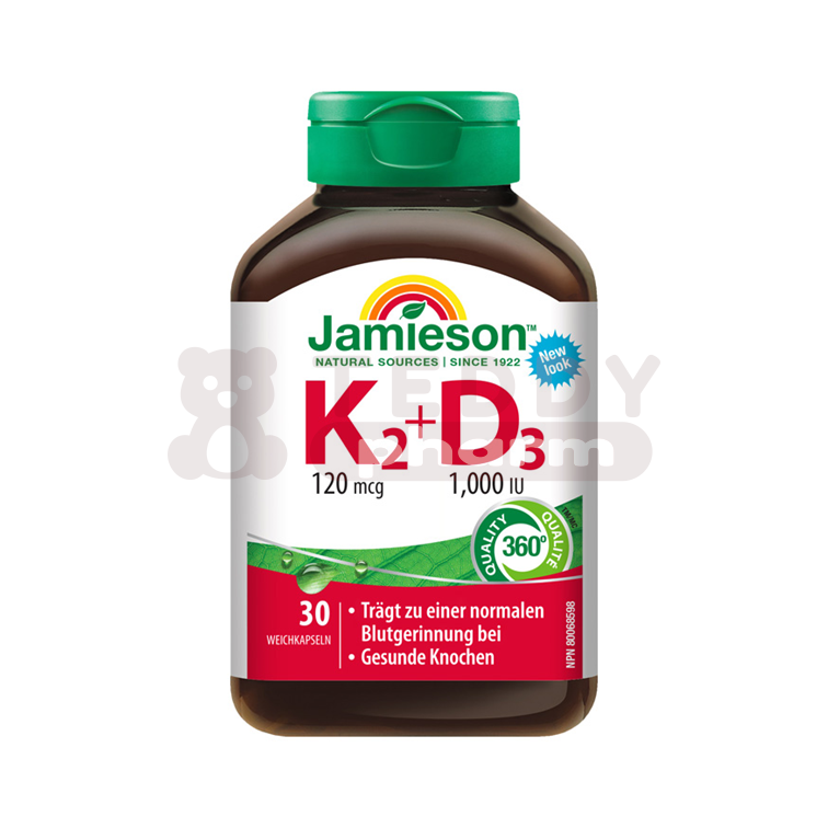 JAMIESON Vitamin K2 & D3 120 µg/1000 IU 30 Kps