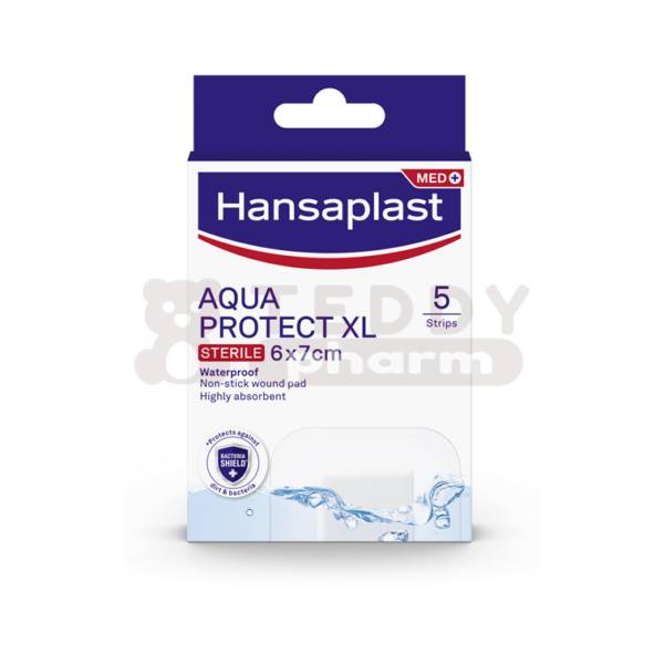 Hansaplast Aqua Protect XL steril 6 x 7 cm 5 St