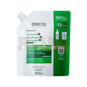 VICHY Dercos Anti-Schuppen Shampoo Normales Bis Fettiges Haar Nachfüllpack 390 ml