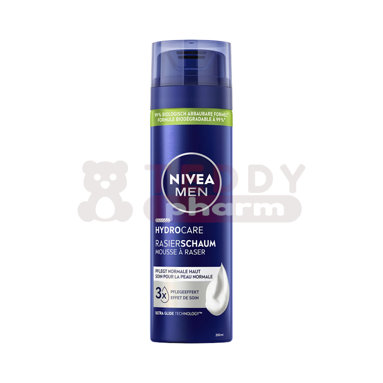 9005800394725 NIVEA MEN Hydrocare Rasierschaum für Herren 200 ml