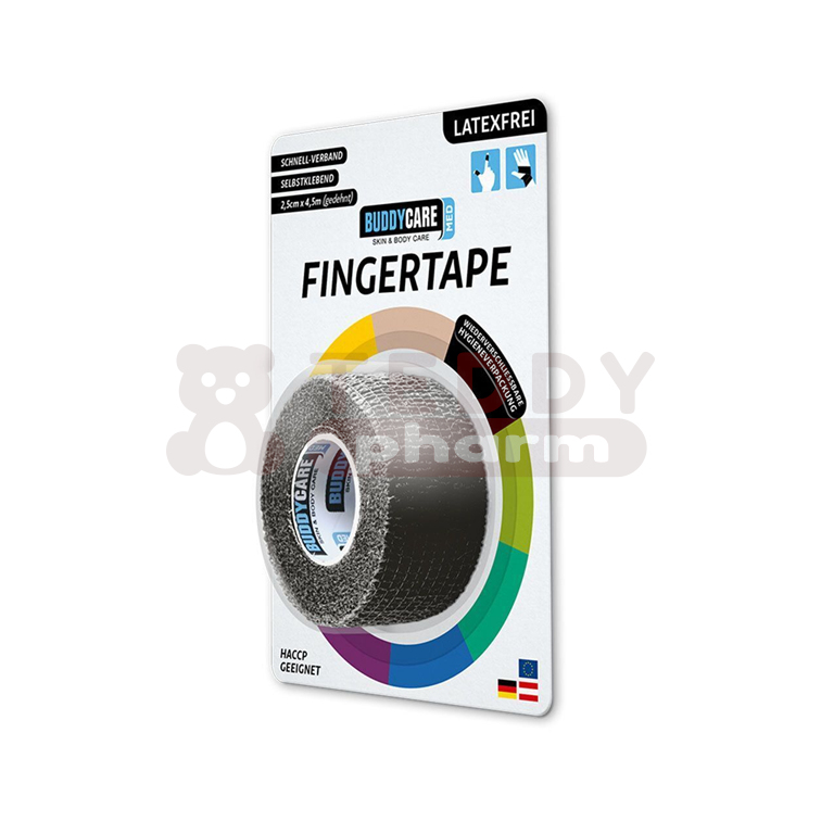 9120050442382 Buddycare Fingertape latexfrei schwarz 2,5 cm x 4,5 m 1 St