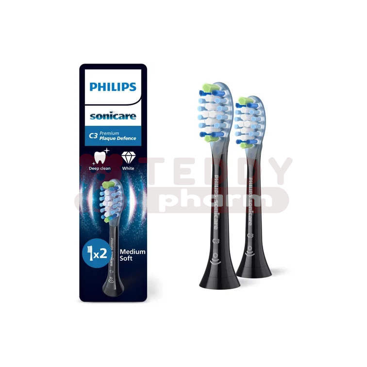 8720689036924 Philips Sonicare C3 Premium Plaque Defence HX9042 88 schwarz 2 St Philips Sonicare C3 Premium Plaque Defence HX9042 88 schwarz 2 St