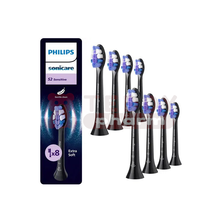 8720689043748 Philips Sonicare S2 Sensitive HX6058 88 schwarz 8 St Philips Sonicare S2 Sensitive HX6058 88 schwarz 8 St