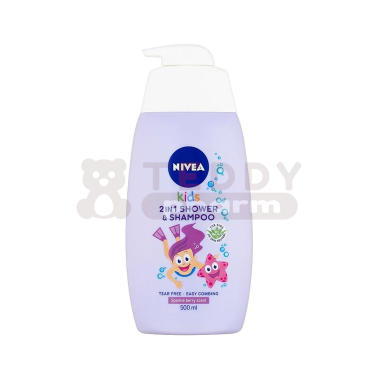 9005800321240 NIVEA Kids Sparkle Berry Duschgel & Shampoo 2 in 1 für Kinder 500 ml