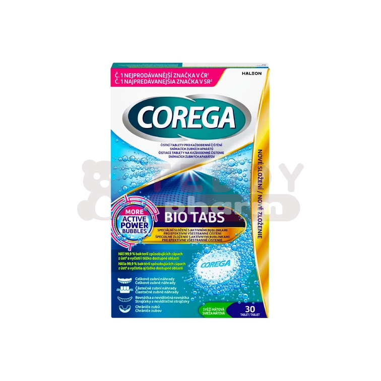 5054563286819 COREGA Bio-Formel Gebissreinigungs-Tabletten antibakteriell 30 St